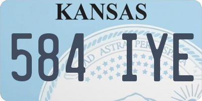 KS license plate 584IYE