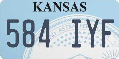 KS license plate 584IYF