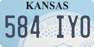 KS license plate 584IYO