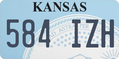 KS license plate 584IZH