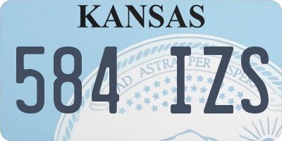 KS license plate 584IZS
