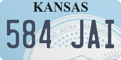 KS license plate 584JAI