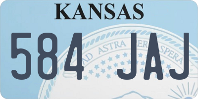 KS license plate 584JAJ