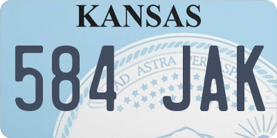 KS license plate 584JAK