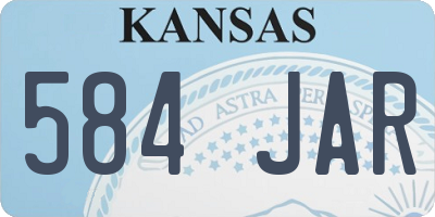 KS license plate 584JAR