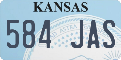 KS license plate 584JAS