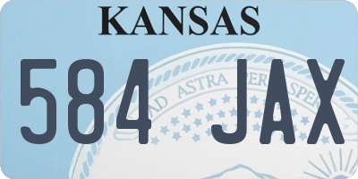 KS license plate 584JAX