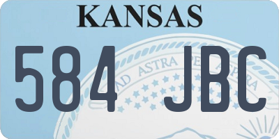 KS license plate 584JBC