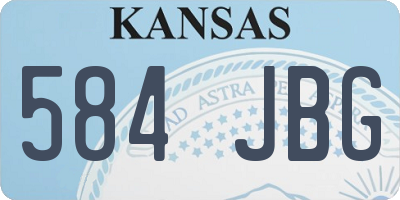 KS license plate 584JBG