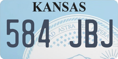 KS license plate 584JBJ