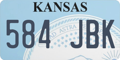 KS license plate 584JBK