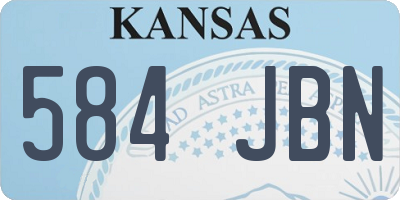 KS license plate 584JBN