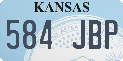 KS license plate 584JBP