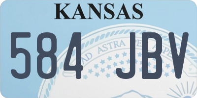 KS license plate 584JBV
