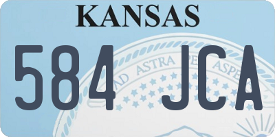 KS license plate 584JCA