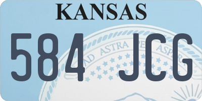KS license plate 584JCG