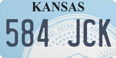 KS license plate 584JCK