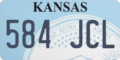 KS license plate 584JCL