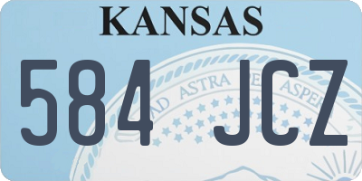 KS license plate 584JCZ
