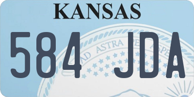 KS license plate 584JDA