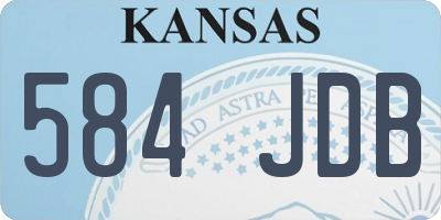 KS license plate 584JDB