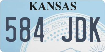 KS license plate 584JDK