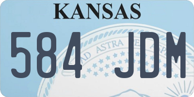 KS license plate 584JDM