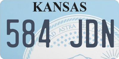 KS license plate 584JDN