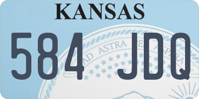 KS license plate 584JDQ