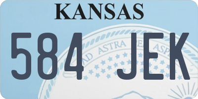 KS license plate 584JEK