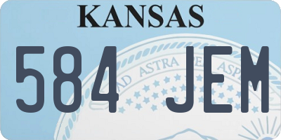 KS license plate 584JEM