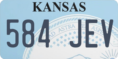 KS license plate 584JEV