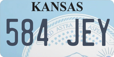 KS license plate 584JEY