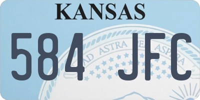 KS license plate 584JFC