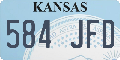 KS license plate 584JFD