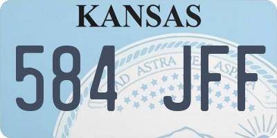 KS license plate 584JFF