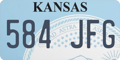 KS license plate 584JFG