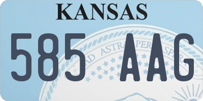 KS license plate 585AAG
