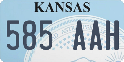 KS license plate 585AAH