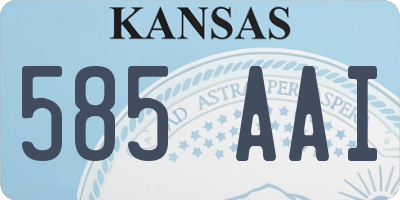 KS license plate 585AAI