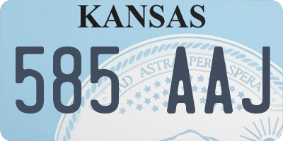 KS license plate 585AAJ