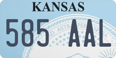 KS license plate 585AAL