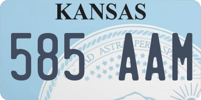 KS license plate 585AAM