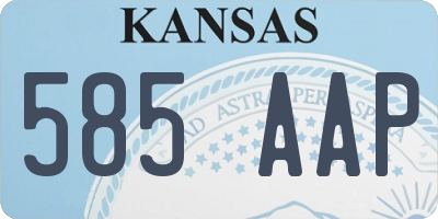 KS license plate 585AAP