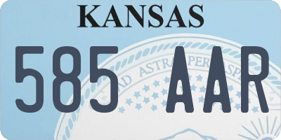 KS license plate 585AAR