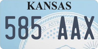 KS license plate 585AAX
