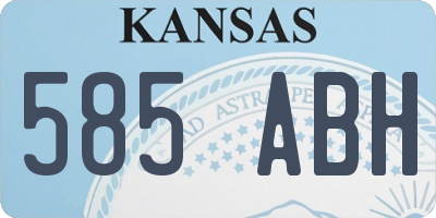KS license plate 585ABH