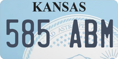 KS license plate 585ABM