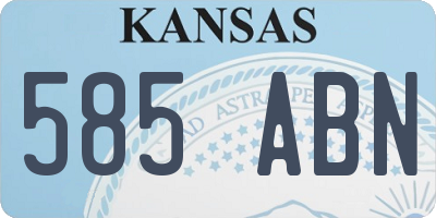 KS license plate 585ABN