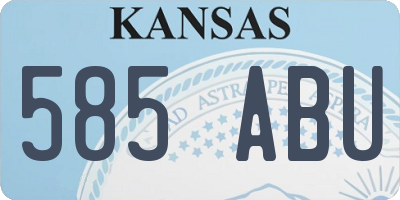 KS license plate 585ABU